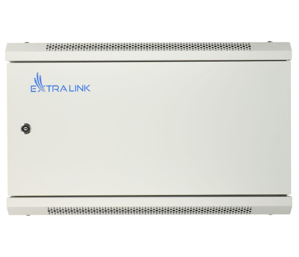Extralink Szafka wisząca rack 6U 600x450 szara z metalowymi drzwiami EX.12998 - 489286 - zdjęcie 2